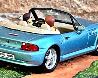 007  Z3(1/43スケール)　ミニカーコレクション BMW Z3, 007 James Bond Collection Car, Vintage Diecast Car, Scale