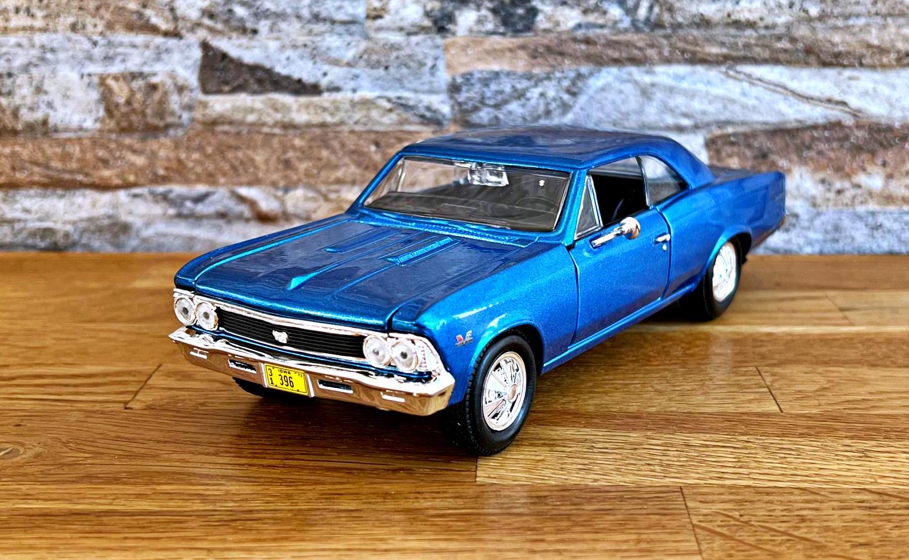 シボレー シェベル SS 396 1966、モデルカー、ダイキャストカー、1/24