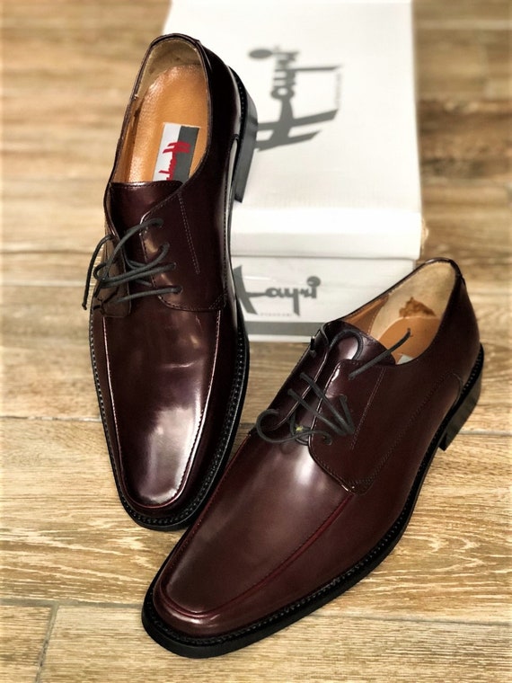 Vintage Oxford Man Shoes, Burgundy Oxford Shoes