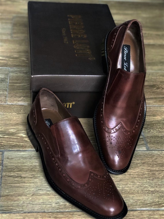 Vintage Oxford Man Shoes, Brown Oxford Shoes