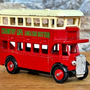 1932 AEC Regent Double Decker Bus, Vintage diecast bus, model metal bus, old classic bus, Die cast Collection item, Country Life