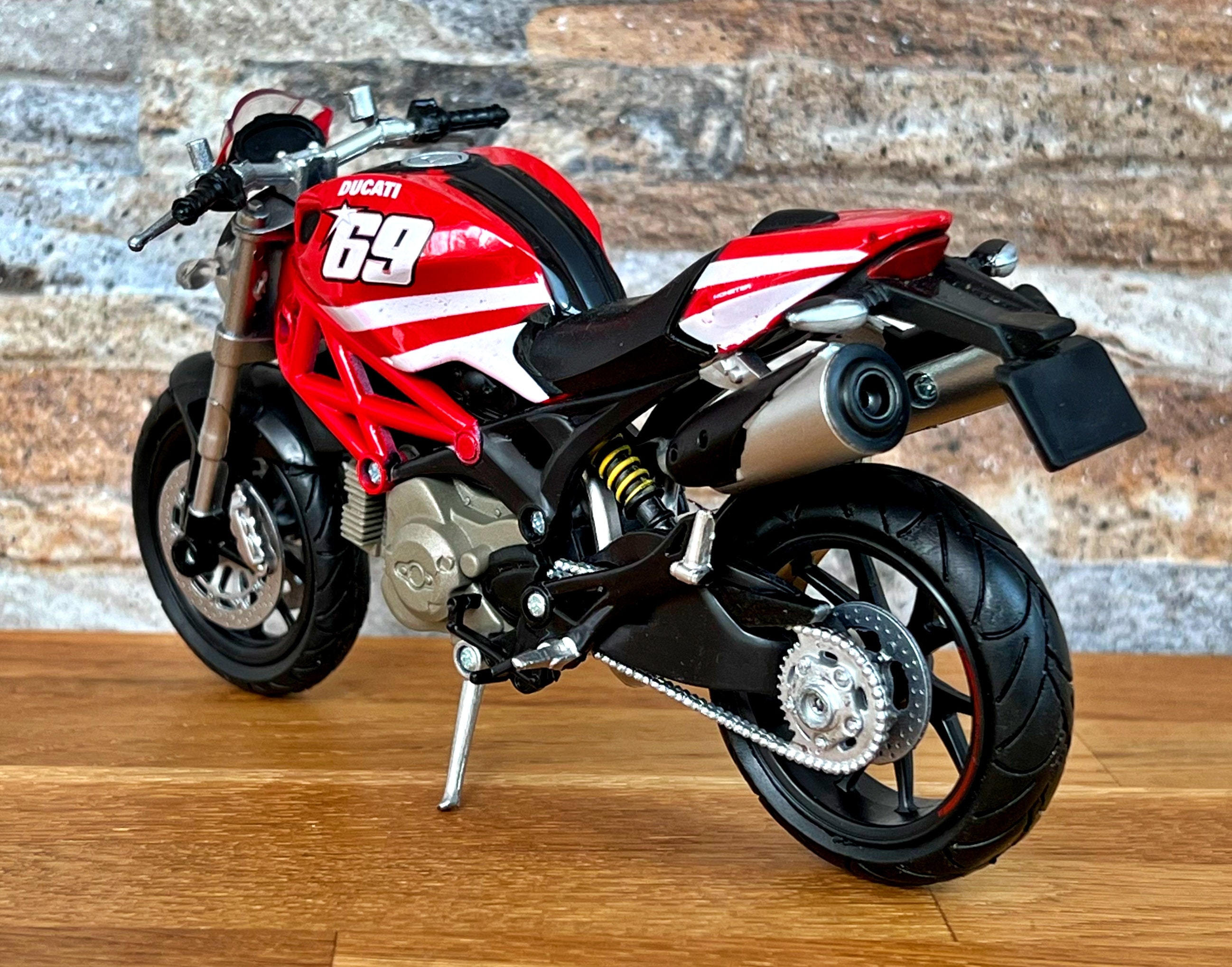 Ducati Monster 796 No 69 Diecast Motorcycle Model, 1/12 Scale - Etsy