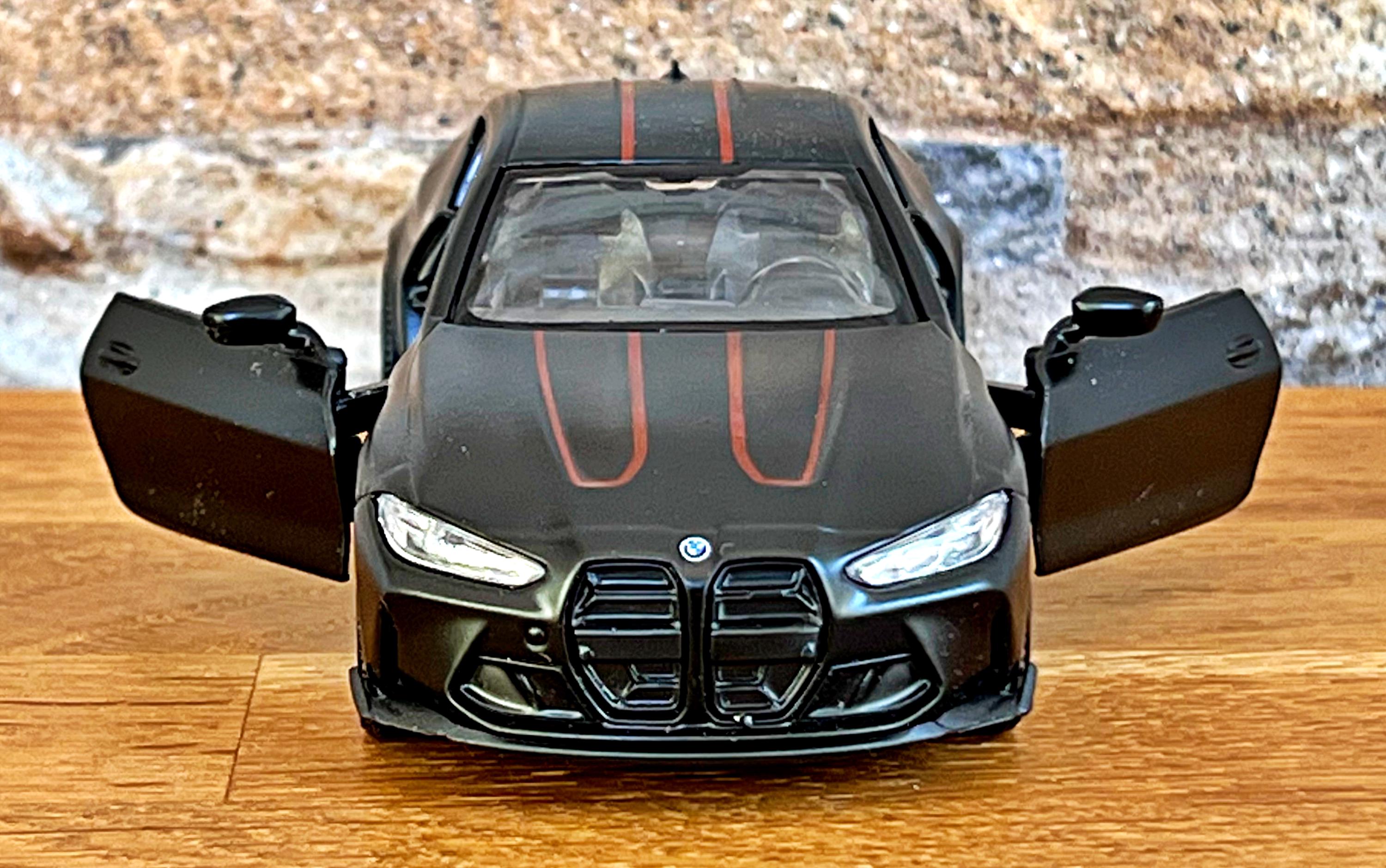 imtfzct Modellino di auto in lega BMW M4 CSL in scala 1:36, pressofuso, con funzione pullback, regalo di compleanno per bambini (grigio