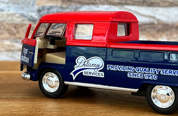 Volkswagen Bus Double Cab Pickup 1963, Model Car, Diecast Car, 1