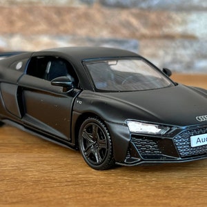 Audi R8 Coupe | Model car | Diecast car | 1/36 scale model car | car model | Die cast car | collectible car | Audi  Diecast | Matte Black