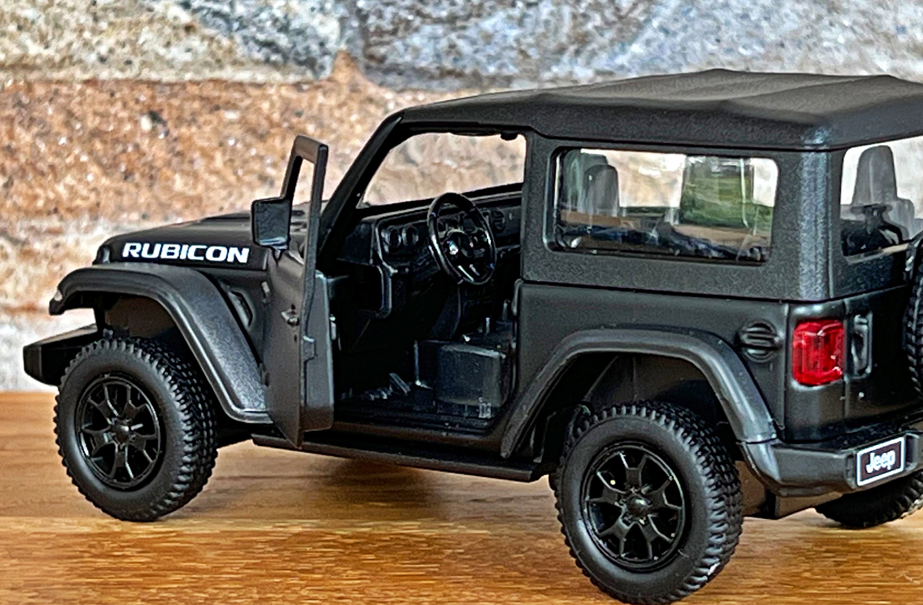 2018 Jeep Wrangler Rubicon Convertible Black Diecast Model