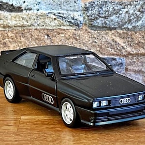 Audi Quattro 1980 | Model Car | Diecast car | 1:36 scale model car | Collectible car | Die cast model | Car Model | Matte black