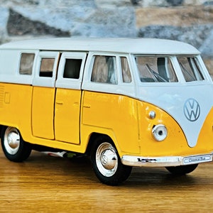 Volkswagen T1 Bus 1963, 1/34 diecast car, 1/34 scale model car, vintage bus 1/34, car model metal, collection, VW diecast model bus