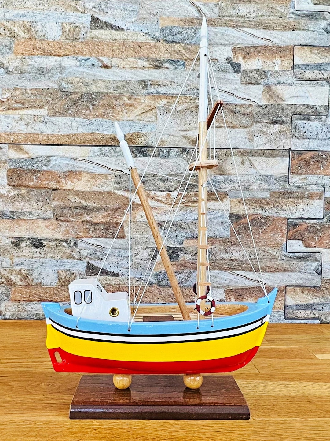 Handmade, Wooden Ship Model Fishing Boat, Wood Boat Model - Etsy