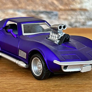 Chevrolet Corvette Stingray Supercharger 1970, Model car, Diecast car, 1/36 scale model car, vintage model, car model, Diecast collection