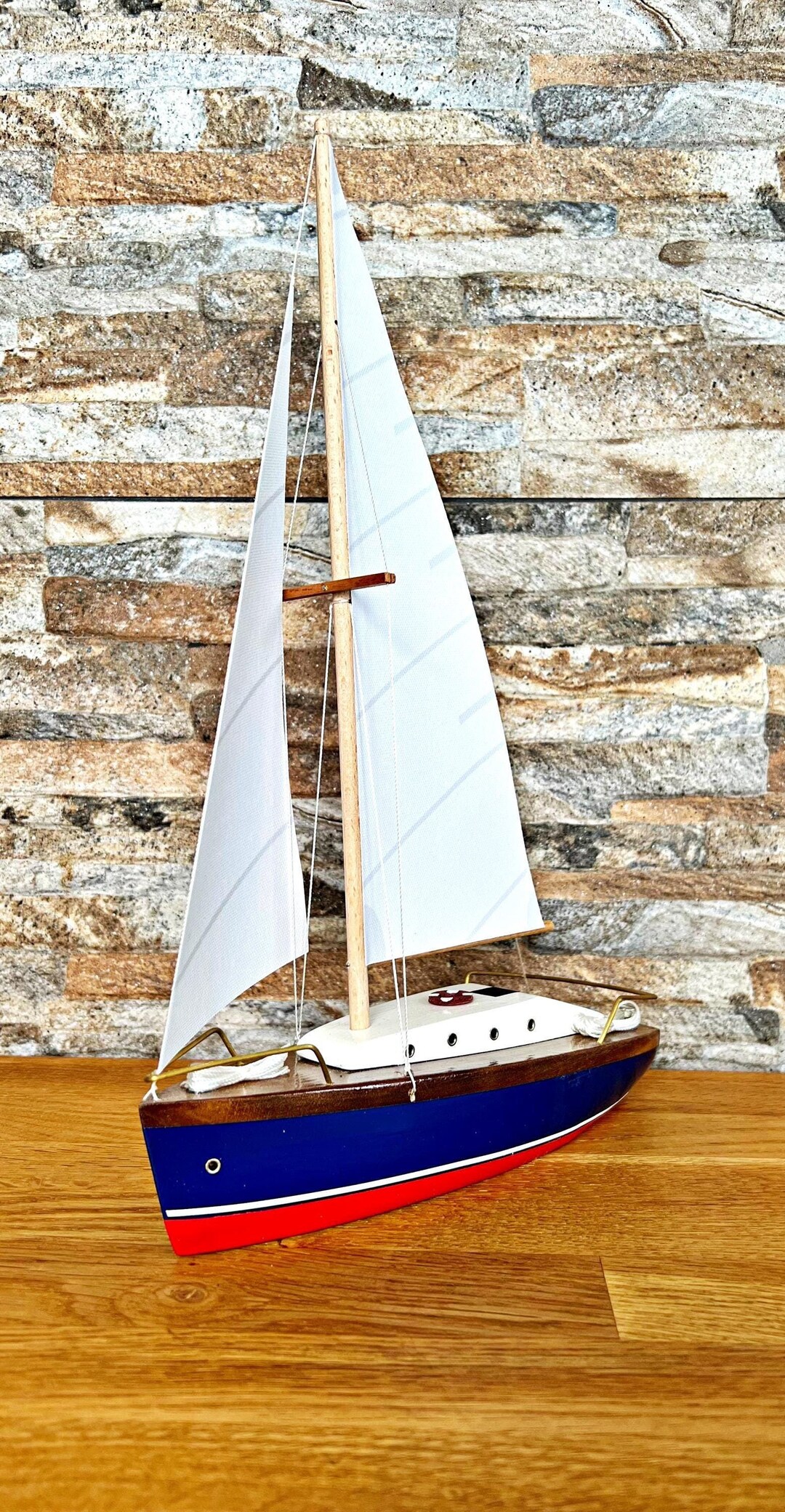 Handmade Wooden Sailboat Model, Model Sailing Boat, Sail Boat Model ...