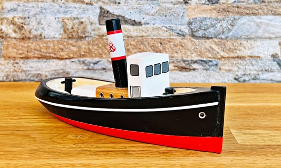 Handmade Wooden Ship, Model Trailer Boat, Wooden Boat, Model
