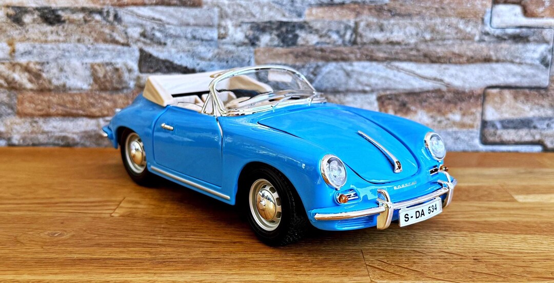 Porsche 356B Cabriolet 1961, carro modelo em escala 1/18, carro