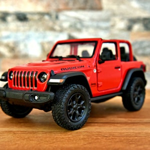 Jeep Wrangler Rubicon 2018 | Modellauto | Maßstab 1/34 | Modell Metallauto | 1/34 Diecast | Sammelobjekt | Geländewagen