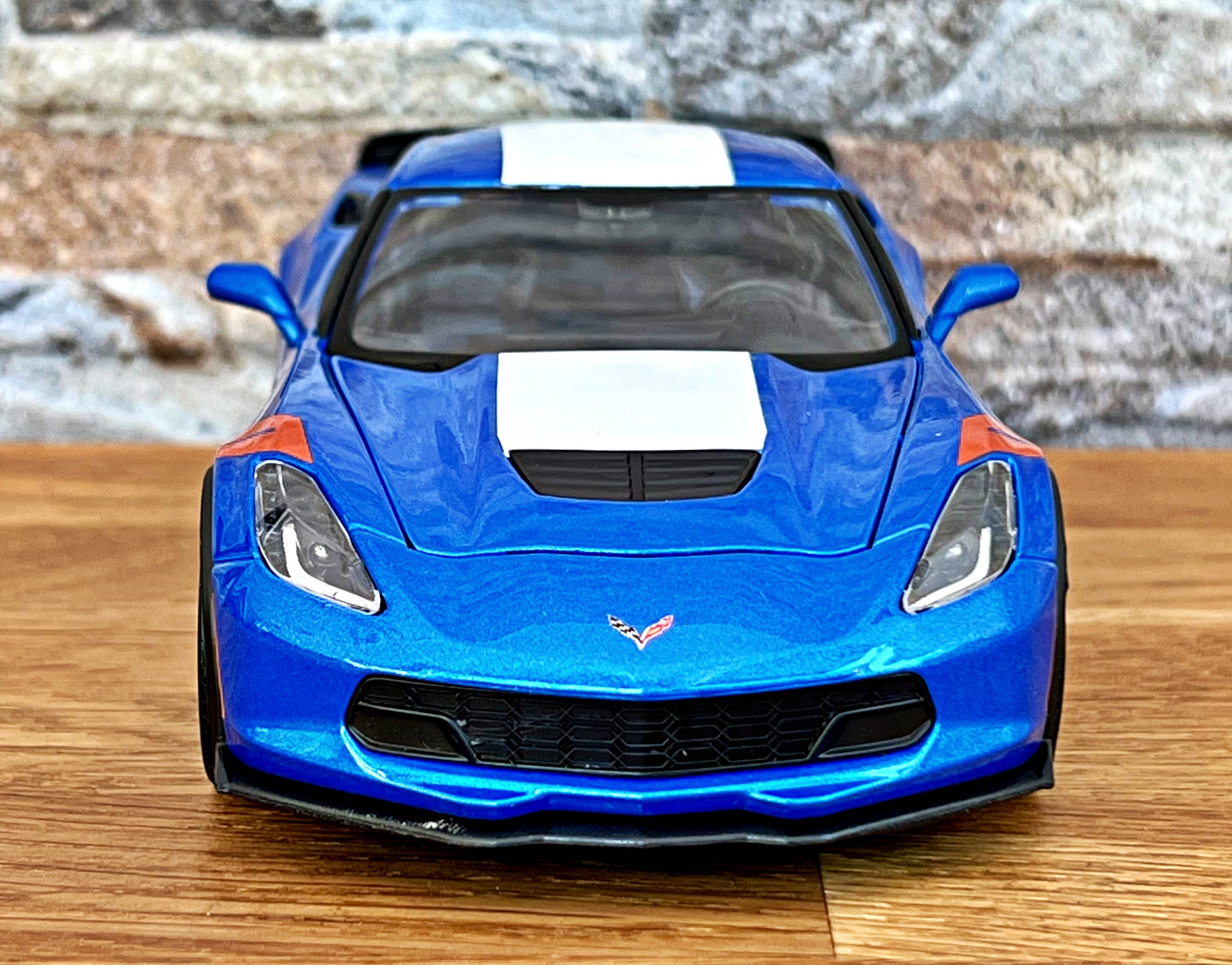 Maisto 1:24 Chevrolet Corvette Grand Sport 2017 Blu - Modellino Pressofuso Collezione