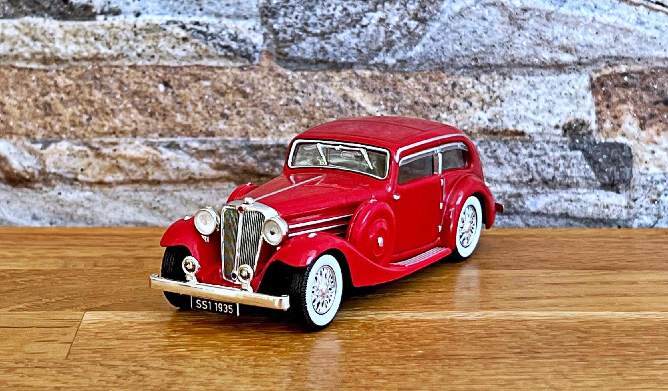 Price Reduced] Jaguar SS1 Miniature Car, Red, with Box