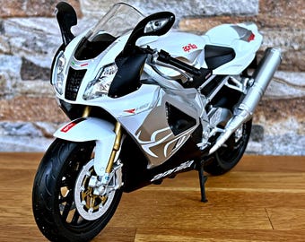 Moto pour Miniature Alliage Moulé sous Pression L'éPour Chelle 1:18 avec Volant pour BMW R1250 RT R 1250(Black- Silver