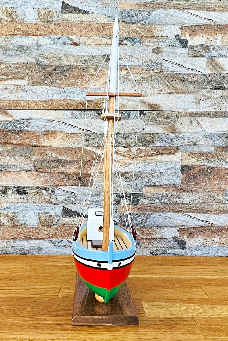 Handmade, Wooden Ship Model Fishing Boat, Wood Boat Model - Etsy