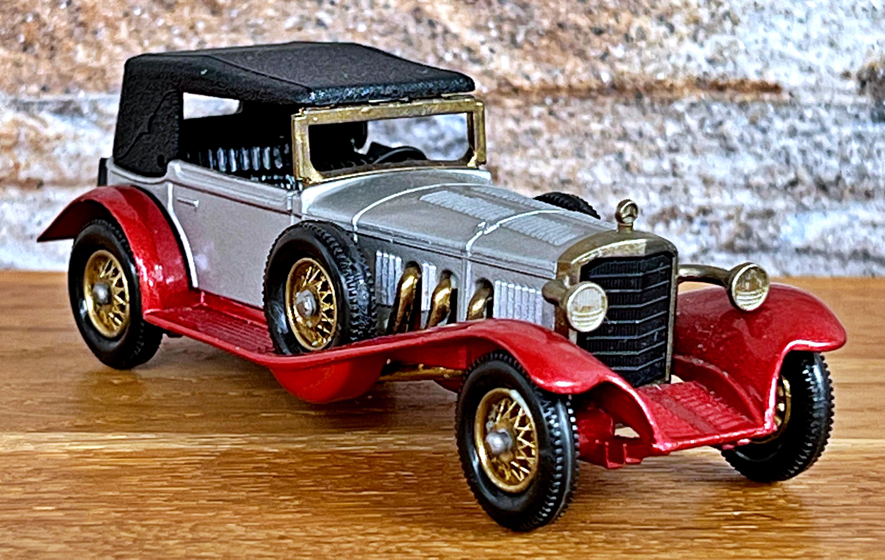1928 メルセデスベンツ SS、ヴィンテージモデルカー、ダイキャストカー 