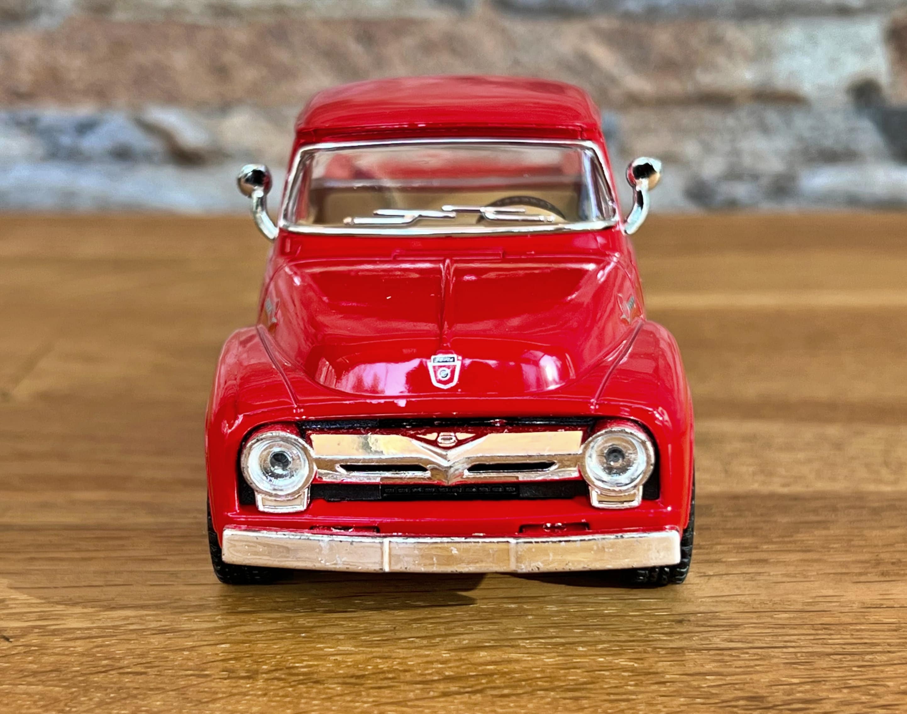 Ford F-100 Pick Up 1956 Rouge - Miniature ERTL 1/18 American Muscle - État Excellent - Boîte D'origine