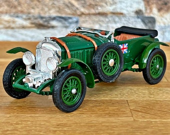 1930 Bentley 4.5L Super Charged , Vintage diecast car, 1/42 scale model car, metal car model, old classic car, diecast car collection