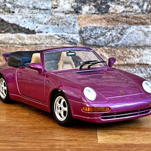 Porsche 911 Carrera Cabriolet 1994 | Vintage model car | 1/24 Diecast car | Car Model | Die cast car | collectible item | Porsche 911