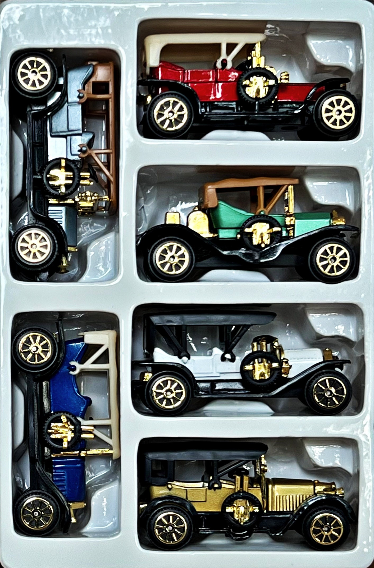 Set of Vintage Car Miniatures, Model Car, Set of 6 Vintage Diecast