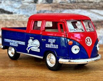 Volkswagen Bus Double Cab Pickup 1963, Model Car, Diecast Car, 1