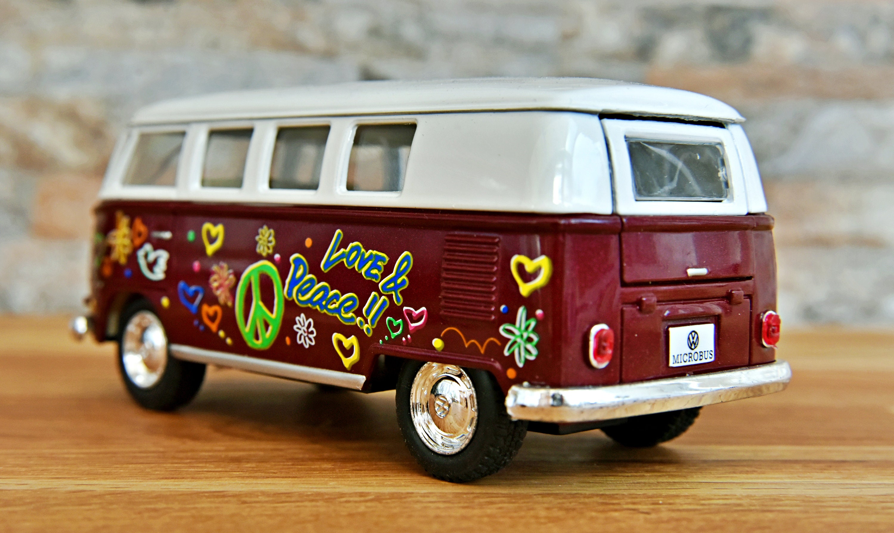 Volkswagen Classical Bus 1962, 1/32 Diecast Car, 1/32 Scale Model