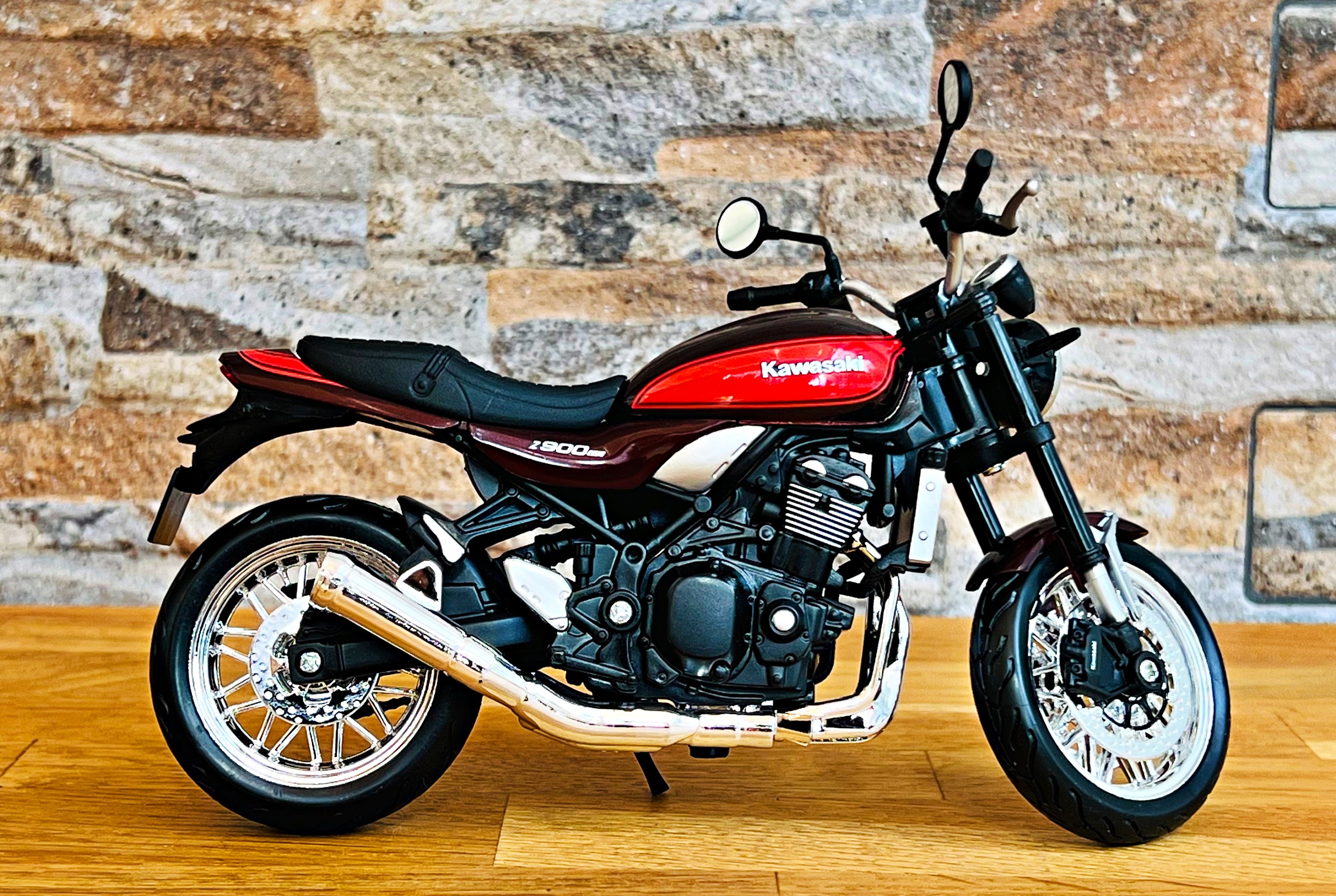 Maquette Moto Kawasaki Z900RS 1/12 – Moulée Sous Pression – Collection – Fonctions Réalistes – Cadeau