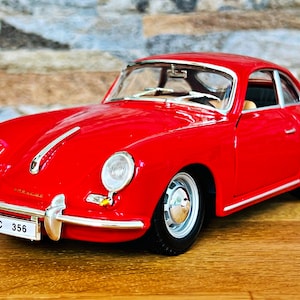 Porsche 356B Coupe 1961 | model car | scale 1/24 diecast car | 1/24 diecast collectible item | 1:24 Porsche Diecast | 1960&#39;s