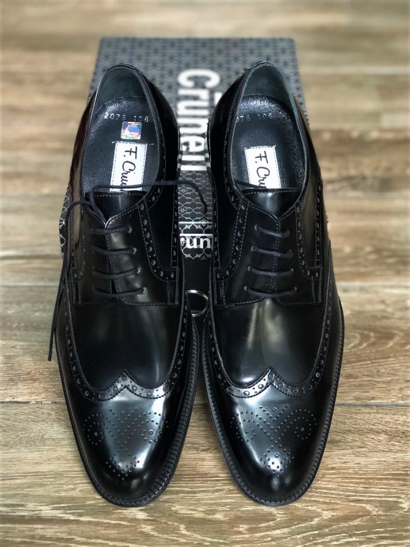 Men's Oxford Shoes in Black leather Vintage style leather Etsy