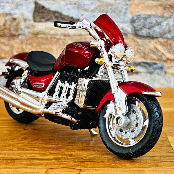 TRIUMPH Rocket III, moto miniature à l'échelle 1/18, modèle réduit de moto, moto Triumph moulé sous pression 1/18