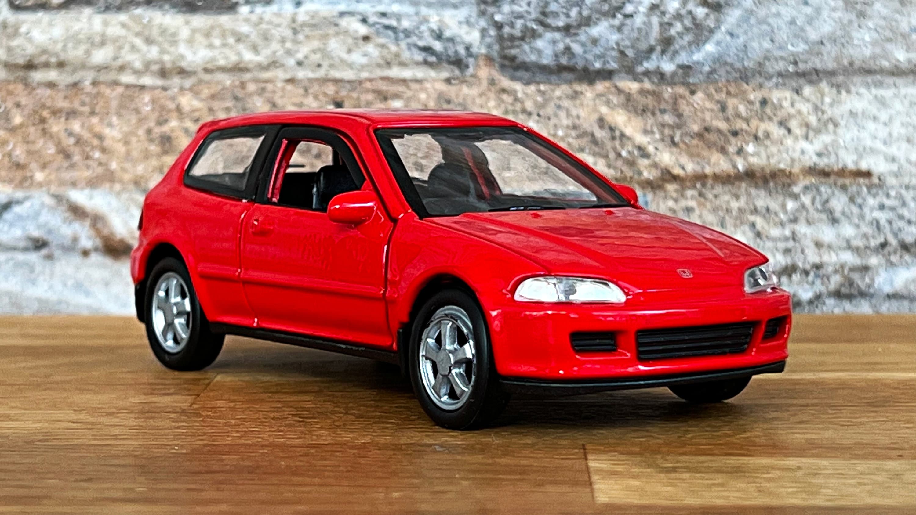 Norev Collection Japon 1/43 – Honda Civic 1987 Rouge Passion, Miniature De Collection En Parfait état
