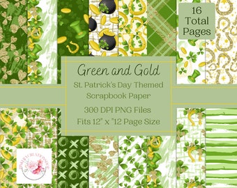 Pot o' Gold St Shamrock Patricks Day Scrapbooking Sticker Set Irish Pot o' Gold St Shamrock Patricks Day Scrapbooking Sticker Set Irish