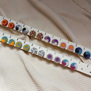 PERLETTE stud earrings - Mini studs made from Miyuki seed beads, individually hand-woven - customizable