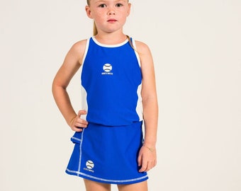 DeuceLuv/ Girl's Blue Racerback Tennis Tank Top