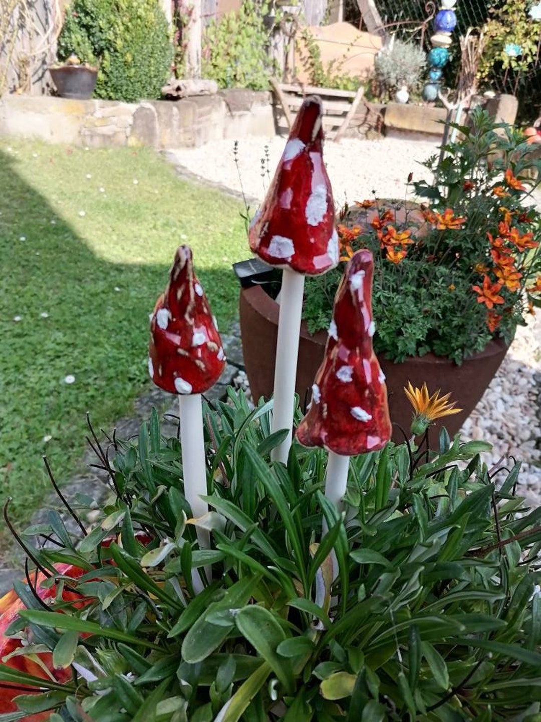 3 Pilze Blumentopf Glück Pilz Geburtstag Herbst Fenster Etsy