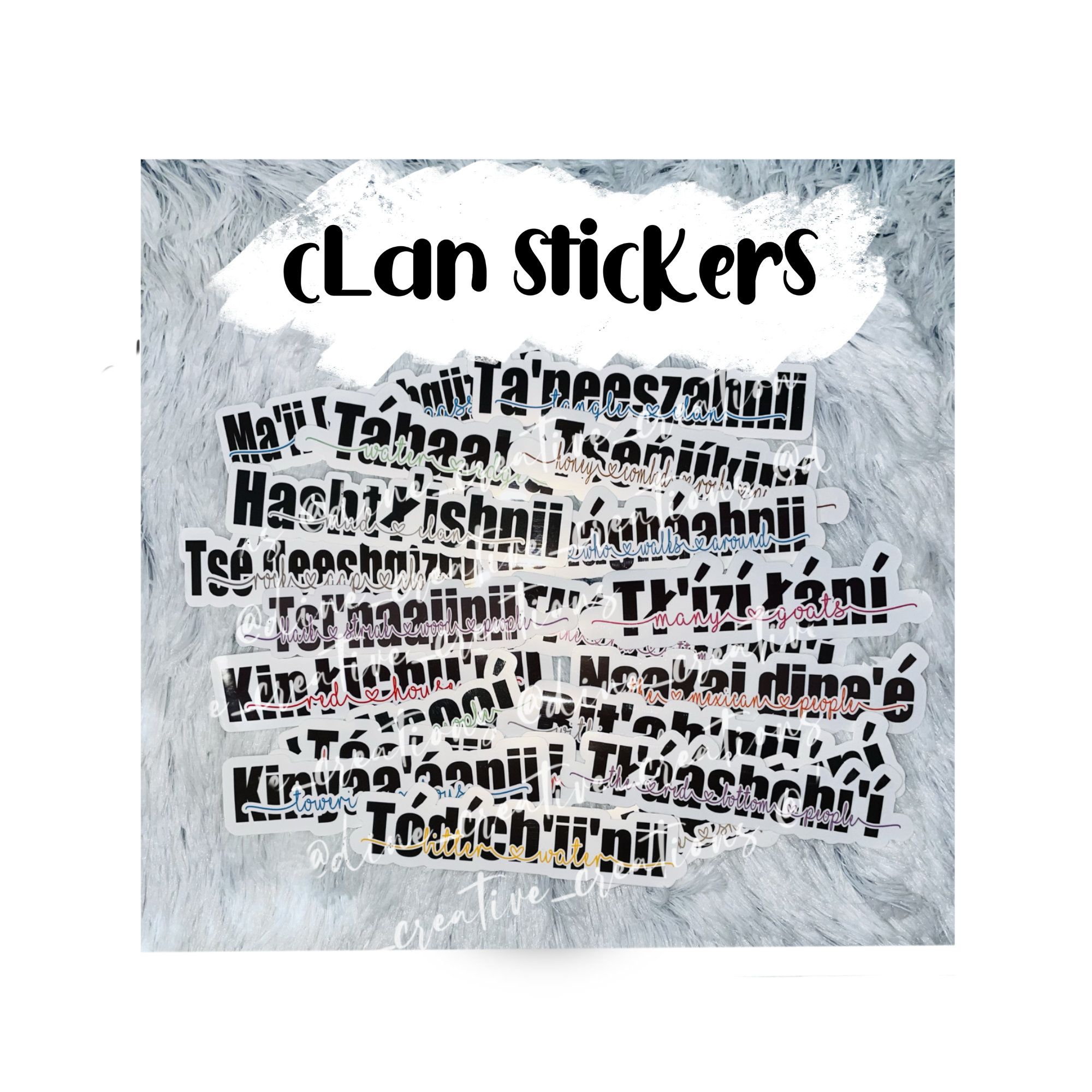 Navajo Clans Stickers - Clans - Stickers - Navajo - English Translati…