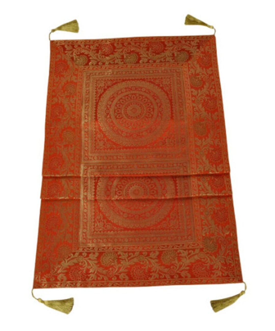 Indian Silk Table Runner Handmade Linen Table Topper Brocade Etsy