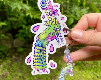 Sushi Time Sticker + Keychain