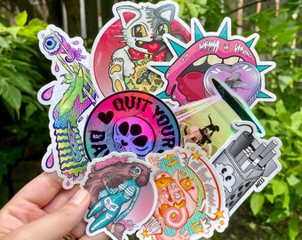 8 Pack Vinyl Stickers
