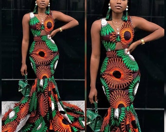 mermaid style african dress