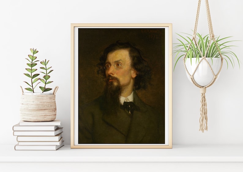 CANVAS ART PRINT Classic Male Portrait Home Decor Portrait of a Long