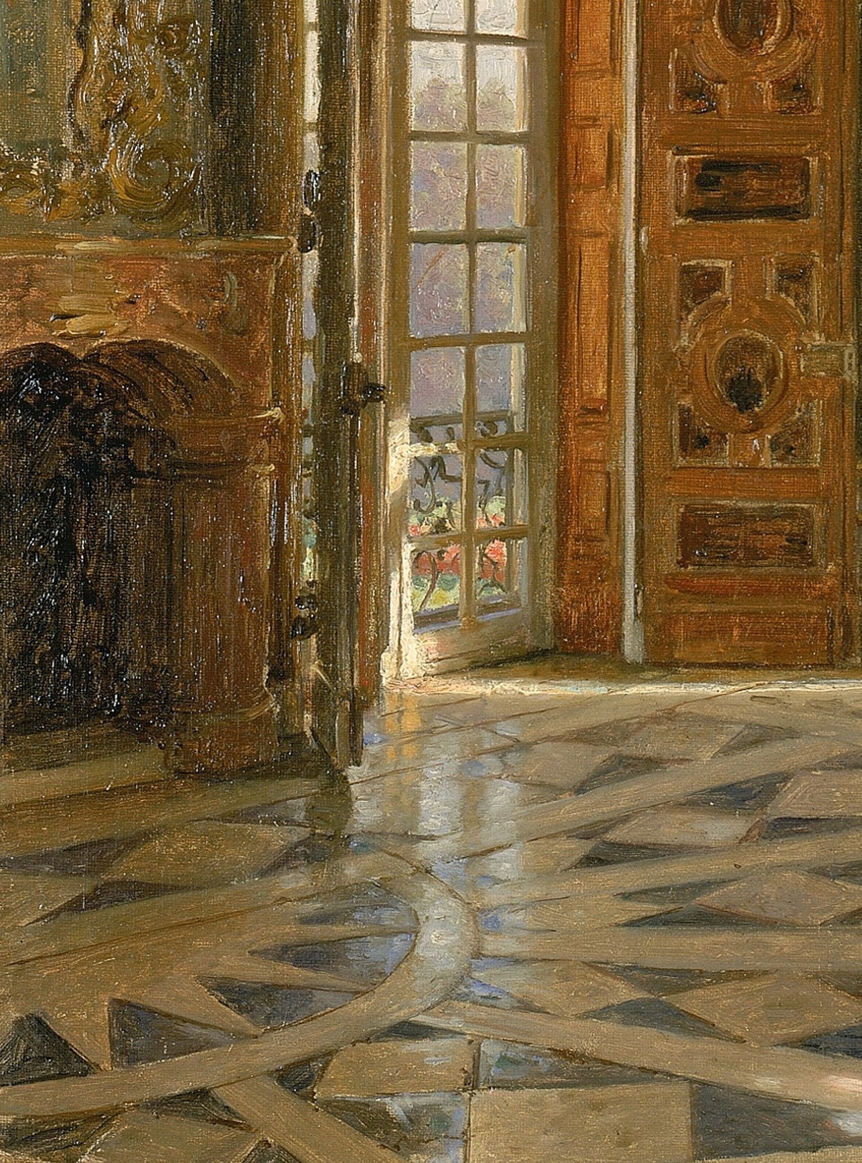 Vintage Palace Interior Canvas Art Print | Antique Architecture Artwork ...