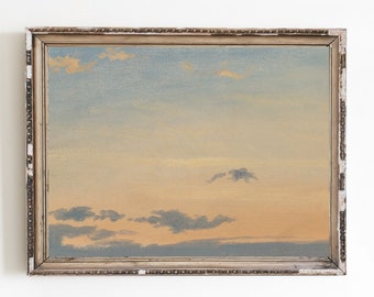 Sunset Sky Canvas Art Print | Classic Landscape Painting