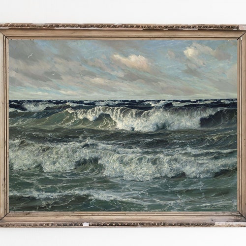 Breaking Storm Coastal art Gallery Wall Art Print Muted Coastal Print