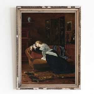 ZWPT440 100% hand-painted reading lady portrait art oil painting on canvas 