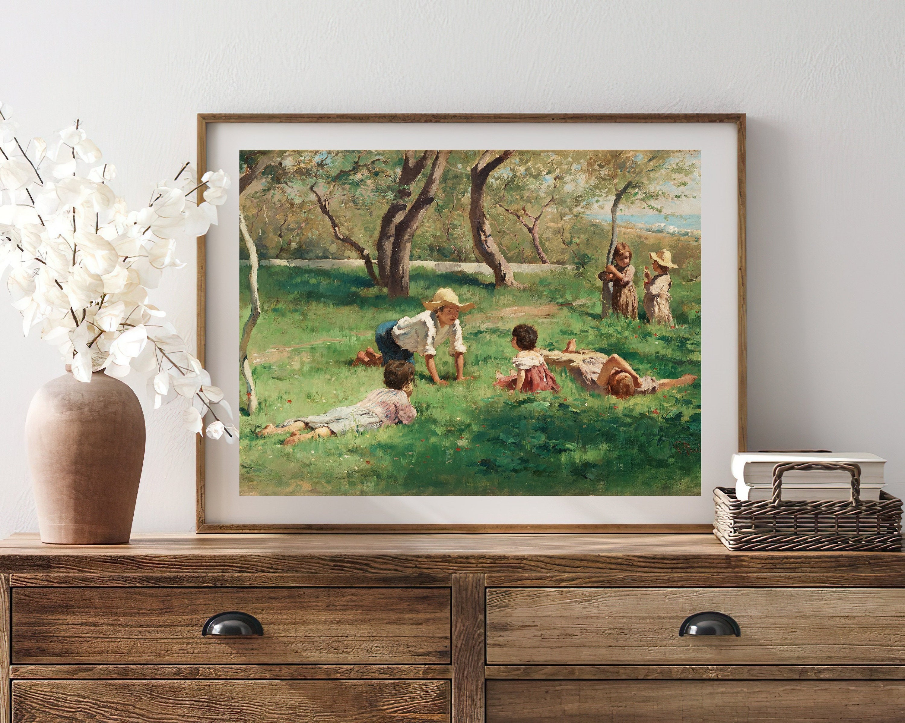 CANVAS ART PRINT Vintage Childhood Wall Art Print Children - Etsy