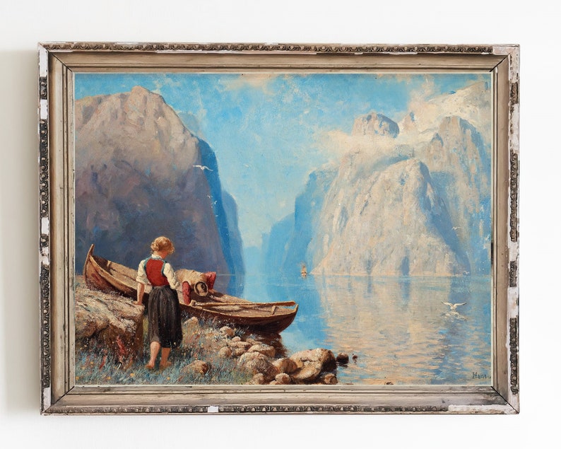 CANVAS ART PRINT Vintage Norwegian Wall Art Print Classic Etsy
